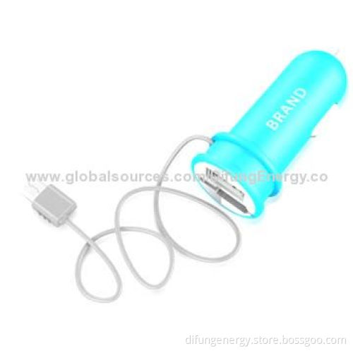 Car Charger, Mini Design, Dual-output 5V/2.1A with Rubber Finish Surface